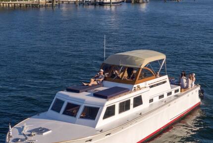 Kingfisher Luxury Yacht 50' Huckins Corinthian - 3 Day - 2 Night Weekend East Coast Cruise
