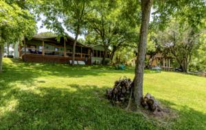 View from the River looking back at the covered porch