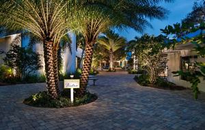 Evening at nearby outside mall