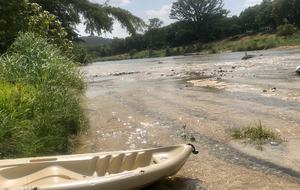 Deep pools up & down river to kayak and fish