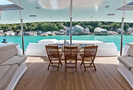 TradeWinds 70ft 5 Cabin Crewed Catamaran Flagship Class – Antigua Sailing Vacation