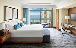 Master bedroom with full balcony and ocean views