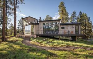 Rear exterior view of custom Durango Mountain Home