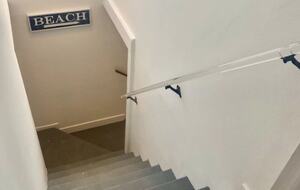 Home exchange in Avalon, CA, staircase to first level and second level