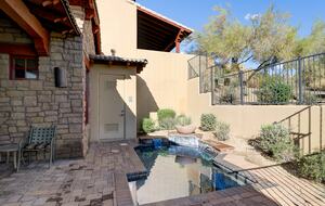 Home exchange in Scottsdale AZ, patio with plunge pool