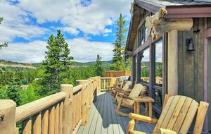 Home exchange in Breckenridge CO, deck with Adirondack-style chairs