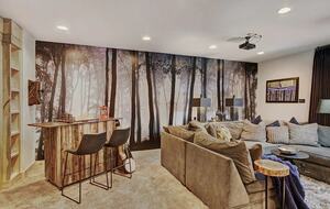 Home exchange in Breckenridge CO, secret media room with sectional