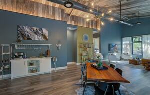 Home exchange in Spicewood TX, open floor plan dining area