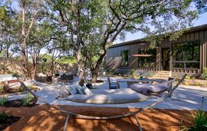 Home exchange in Spicewood TX with outdoor hammock