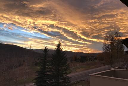 Sunset view from first floor deck