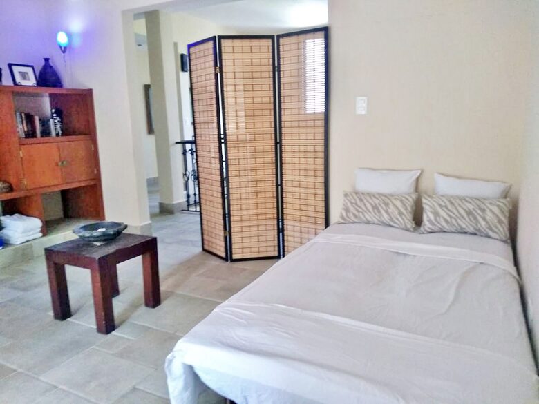 The futon in the 2nd living area makes a comfy bed!