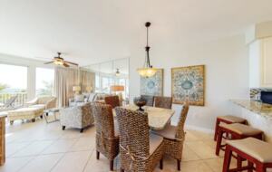 Home Exchange in Miramar Beach, FL, dining table and bar seating