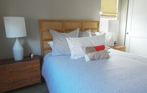 Home Exchange in Denver, CO, luxury townhome guest bedroom