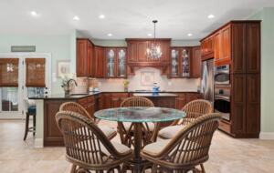 Open kitchen with dining nook