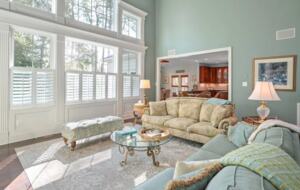 Spacious sun-filled living room