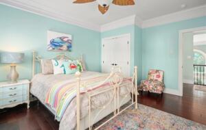 Colorful, bright secondary bedroom