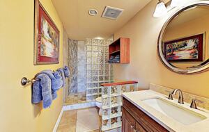 Newly renovated master bathroom