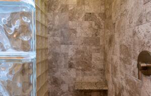 Tiled walk in shower