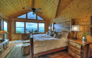 Home Exchange in Mineral Bluff, GA, master bedroom incredible views