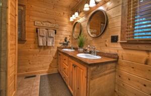 Home Exchange in Mineral Bluff, GA, master bathroom double vanity