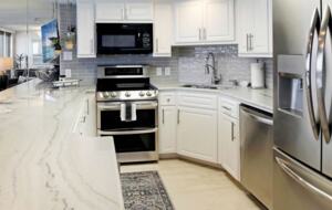 Updated kitchen with granite countertops