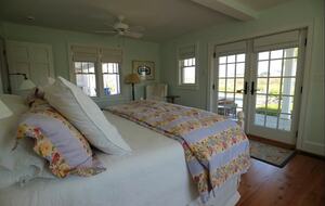 Large bedroom with French doors