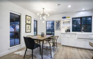 Dining area open to the kitchen