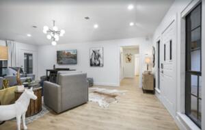 Cozy living room off the entry