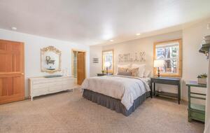 Home Exchange in Truckee, CA, master suite with king bed and deck