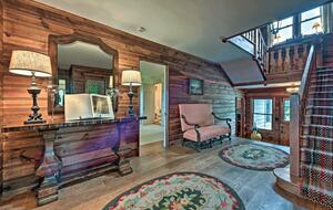 The foyer is fabulously decorated