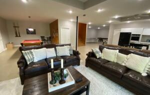 Home Exchange in Winchester, TN basement living and game room