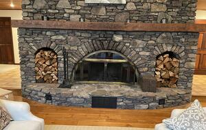 Home Exchange in Muncy Valley, PA, stone wood burning fireplace
