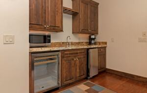 Dining table with kitchenette