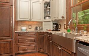 Gourmet kitchen with granite countertops