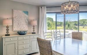 Opening living and dining with views