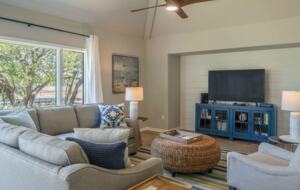 Opening living and dining with views