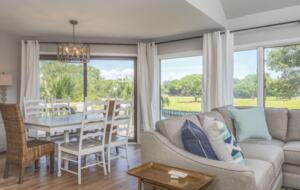 Opening living and dining with views