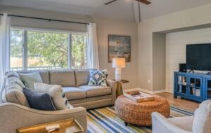 Opening living and dining with views