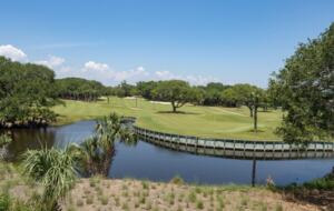 18th hole of golf course view