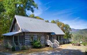 Home exchange in Fairview NC, exterior of home in the sun