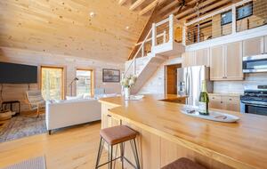 Home exchange in Fairview NC, open concept kitchen and living areas