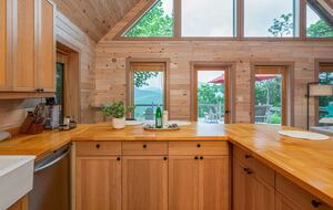 Home exchange in Fairview NC, kitchen with mountain views