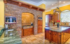 Chef's kitchen with island