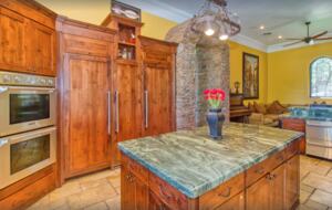 Chef's kitchen with island