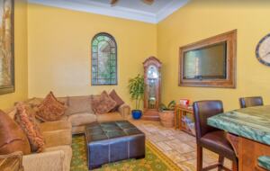 Living room off kitchen