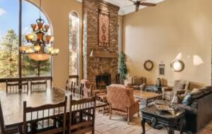 Open living and dining rooms