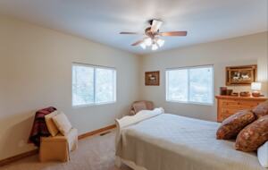 Home Exchange in Orderville, UT, master bedroom with a king sized bed