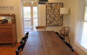 Home Exchange in Hillsdale, NY dining room with large wood table