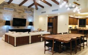 Open living and dining rooms