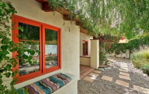 Home Exchange in Palm Springs, CA charming window seat outside